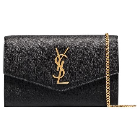 ysl chain wallet dark beige|UPTOWN CHAIN WALLET IN GRAIN DE POUDRE EMBOSSED .